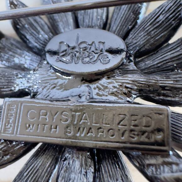 Vintage Joan Rivers Brooch Scatter Pins Swarovski Crystal Signed Blues & greens - Picture 10 of 13